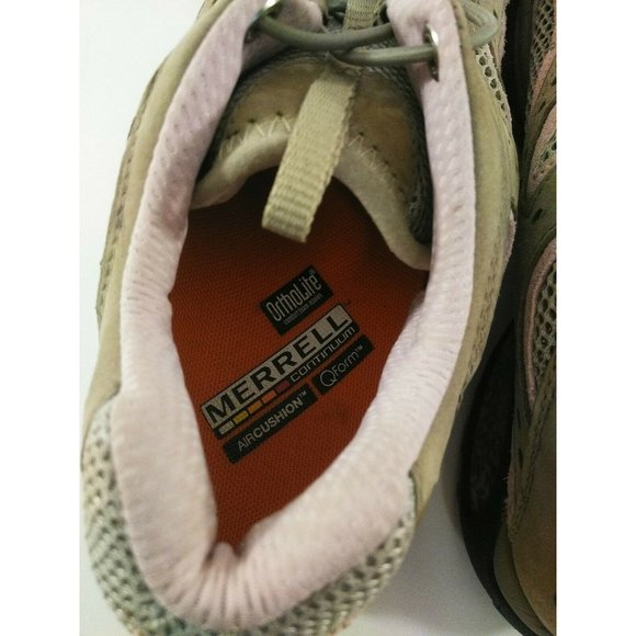 Women's Merrell Hiking Shoe Size 9 Tan and Pink - Picture 7 of 12
